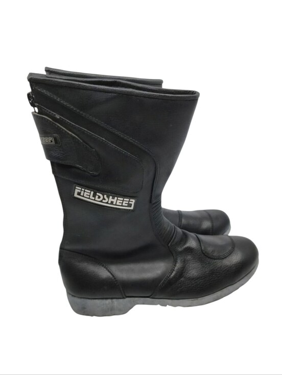 Fieldsheer Shoes - Vintage Fieldsheer Black Leather Motorcycle Biker Moto Boots Women's 7
